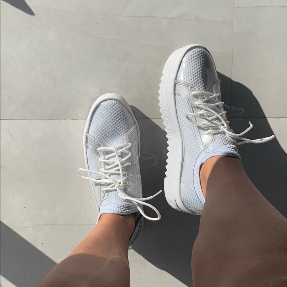 Trendy White Platform Shoes
